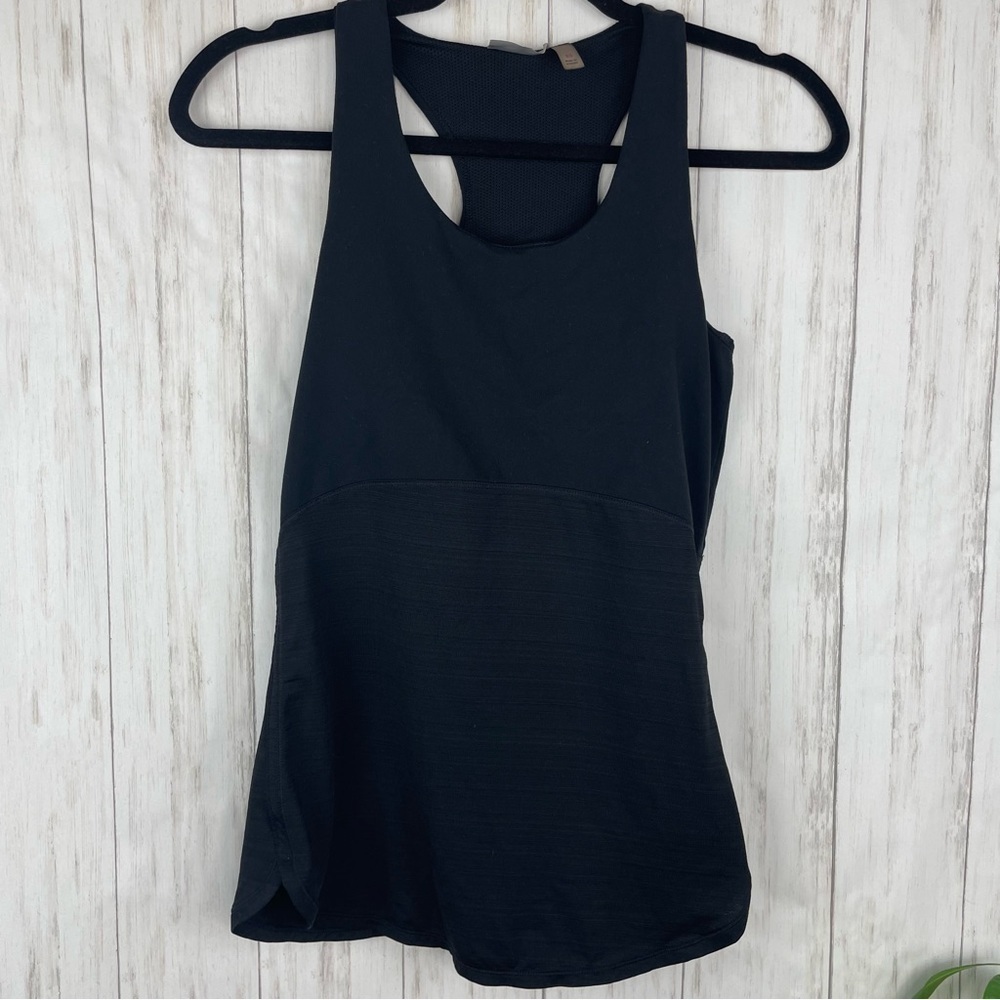 Athleta black racer back tank XS